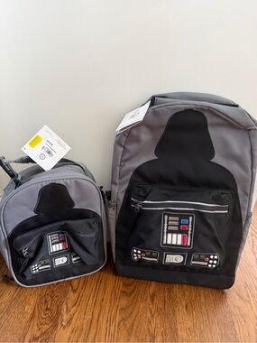 SET Hanna Andersson Star Wars Darth Vader Backpack and Lunch Box